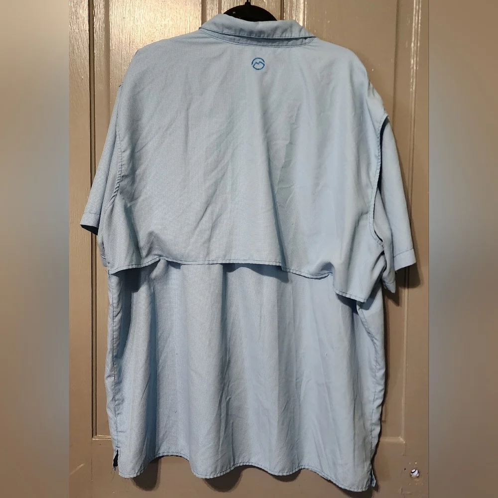 Magellan Outdoors Blue Plaid Fishing Relaxed Fit Shirt With Vents, Size XXL - Picture 9 of 9